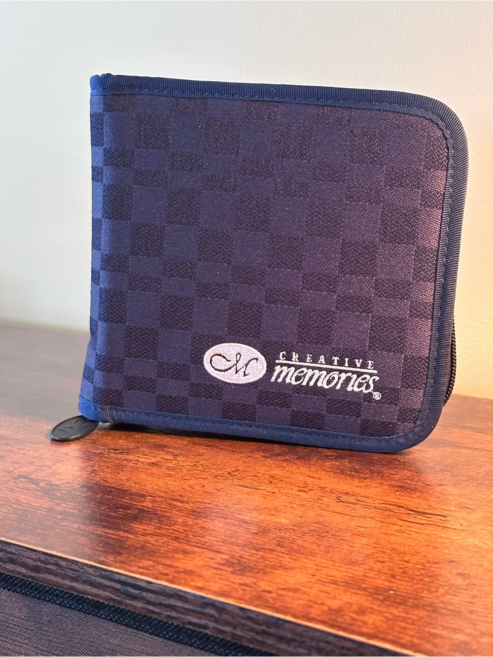 Never Been Used Creative Memories Dark Blue Check CD/DVD Holder